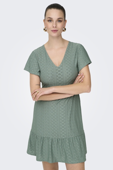 Only onlsandra s/s v-neck dress jrs noos